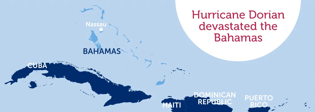 map of Bahamas